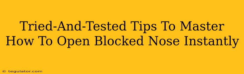 Tried-And-Tested Tips To Master How To Open Blocked Nose Instantly