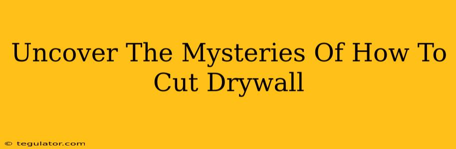 Uncover The Mysteries Of How To Cut Drywall