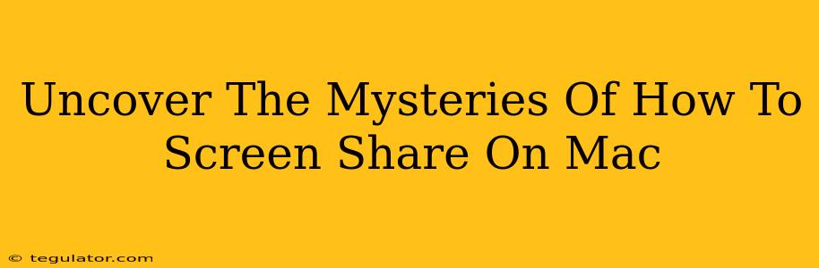 Uncover The Mysteries Of How To Screen Share On Mac