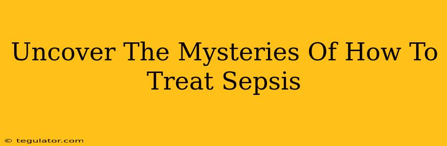 Uncover The Mysteries Of How To Treat Sepsis