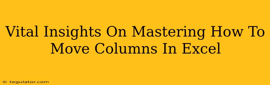 Vital Insights On Mastering How To Move Columns In Excel