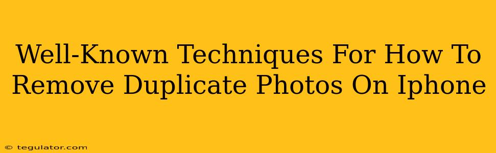 Well-Known Techniques For How To Remove Duplicate Photos On Iphone